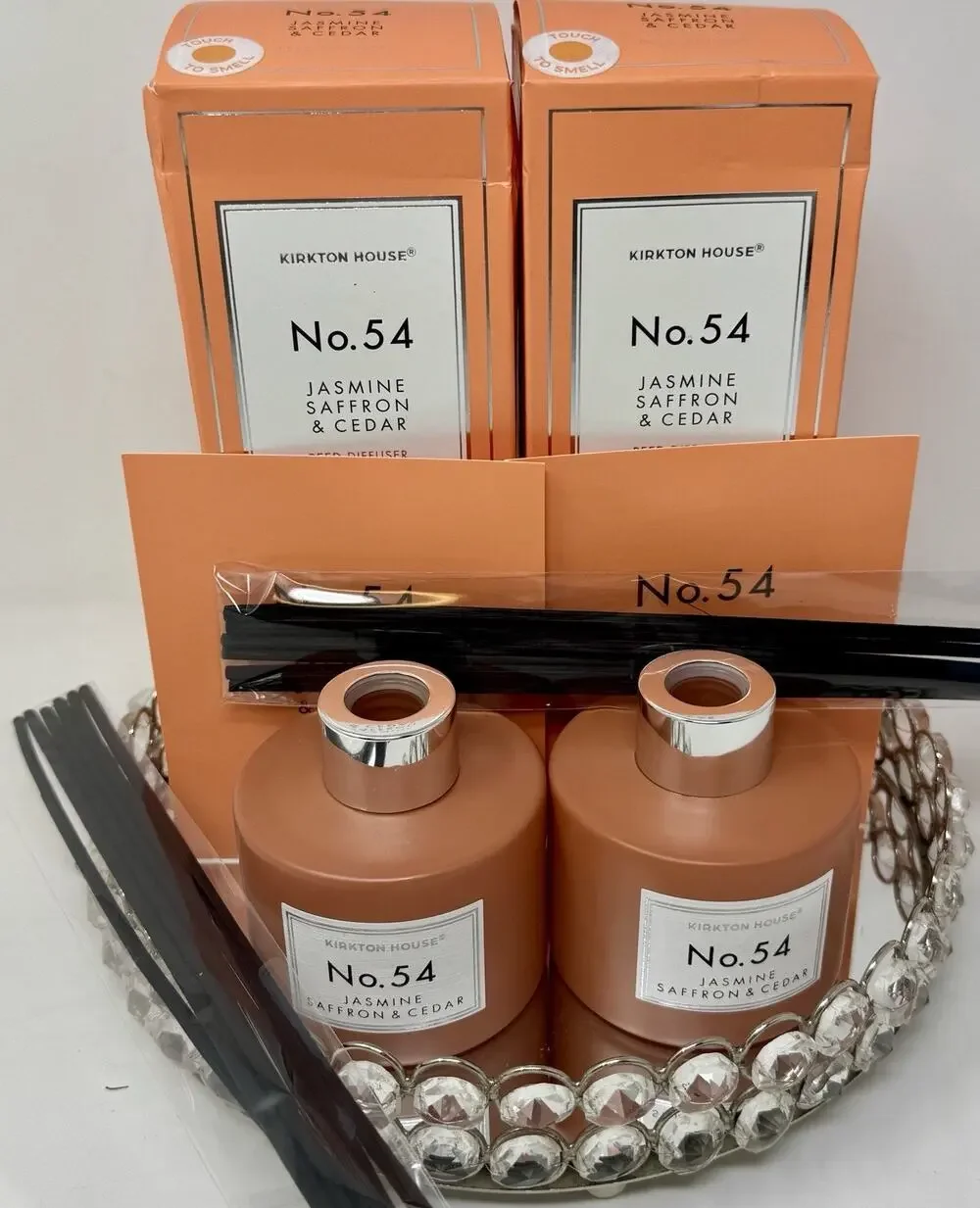 Bundle of 2 Kirkton House Reed Diffuser No.54 Jasmine, Saffron & Cedar